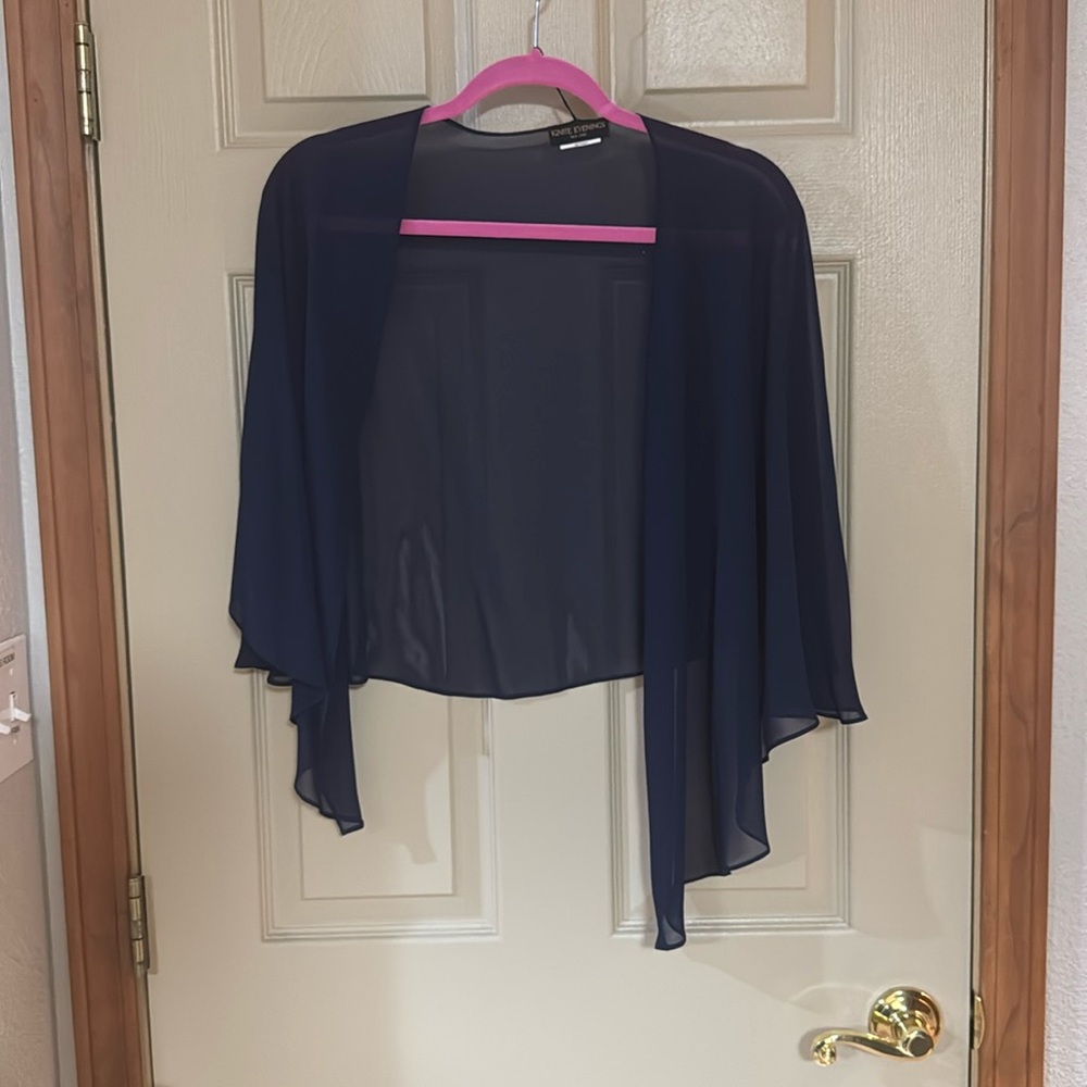 navy blue shrug